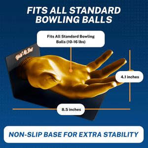 Soporte para Bola de Boliche, Duradero, Dorado, Antideslizante, Esculpido a Mano, Organizador de Exhibición para Entusiastas del Deporte, de Plástico - Product Image 3
