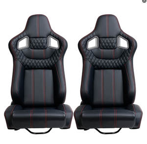 Sièges de voiture noirs de haute qualité, sièges baquets sport réglables pour la simulation de course, pour <span class=keywords><strong>BMW</strong></span> et Honda, en cuir - Product Image 5