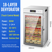 18-laags slimme droogmachine voor fruit, multifunctionele voedseldroger voor fruit, groenten, kruiden en snacks