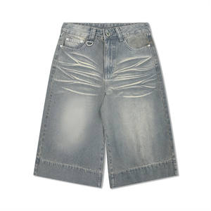 Shorts en jean 2026 pour hommes avec les dernières applications personnalisées et designs déchirés, disponibles en styles cargo ou en ensembles courts - Product Image 1