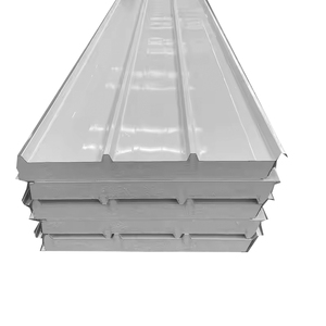 Cina fabbrica ondulato 50mm schiuma poliuretanica resistente al fuoco in acciaio isolamento esterno tetto pannello Sandwich magazzino cella frigorifera - Product Image 2