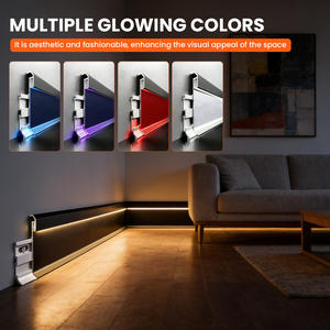 Kit d'éclairage au sol LED facile à installer Escaliers Couloirs Design moderne Accessoires de <span class=keywords><strong>carrelage</strong></span> <span class=keywords><strong>Plinthe</strong></span> en aluminium - Product Image 6