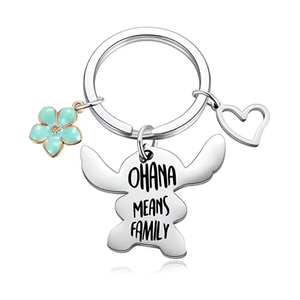 <span class=keywords><strong>Ohana</strong></span> significa collar familiar Stitch llavero joyería regalos - Product Image 1