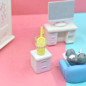 Adornos de resina luminosos con forma de botella de cerámica suave con diseño de frutas para decoración de casas de muñecas, manualidades, llaveros y fabricación de joyas DIY - Product Image 6