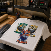 Usine directe faible quantité minimale de commande DTF prêt à presser le fer sur les patchs de transfert de chaleur conceptions personnalisées pour l'impression de t-shirts à capuche
