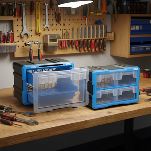 Coffre à outils modulaire Fervi avec tiroirs coulissants, système de rangement 2 en 1 pour l'organisation d'atelier - Product Image 3