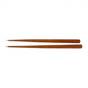 Baguettes en bois de teck naturel de qualité supérieure avec pointes blanches, style zen asiatique, réutilisables, pour voyage, fabriquées au Vietnam - Product Image 1