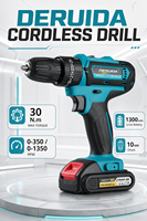 Perceuse-visseuse sans fil multifonction 20V, batterie lithium, mini tournevis, kit de bricolage domestique, perceuses de démolition 30Nm