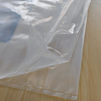 Sac plat en PE co-extrudé transparent avec texture gaufrée, pochette d'emballage robuste thermoscellée pour aliments, produits chimiques et vêtements