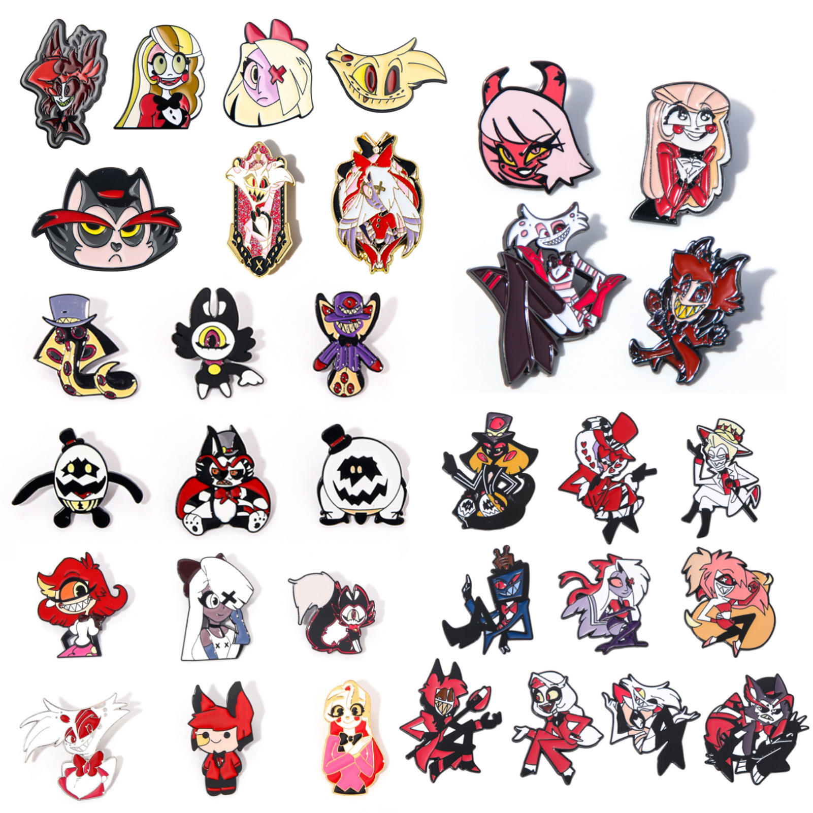 34 Styles Hazbin Hotel Japanese Anime Manga Cute Enamel Brooch