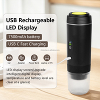 Machine à expresso portable 3 en 1 rechargeable, 20 bars, écran LED, compatible avec les capsules de café NS, café moulu