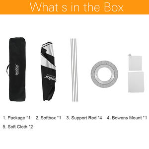 Godox 30x120cm 12x47 Zoll PVC <span class=keywords><strong>Speedlite</strong></span> Studio Blitzlicht Reflektor für Diffusor mit Bowens-Anschluss - Product Image 3