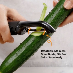 Stainless Steel Manual <b>Vegetable</b> Peeler Multi-purpose <b>Fruit</b> Potato Slicer Non-slip Handheld Swivel Peeler Easy Clean for Kitchen - Product Image 2