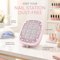Colector de Polvo para Uñas con Fuerte Succión, Deflector Magnético, Filtro Lavable, Tamaño Compacto para Salón de Uñas y Servicio Móvil