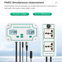 Testeur de qualité de l'eau WiFi PH/EC/Thermomètre, conductivité 0-19k Us/cm, température 0-50C, intelligent, sans fil, application en ligne, télécommande