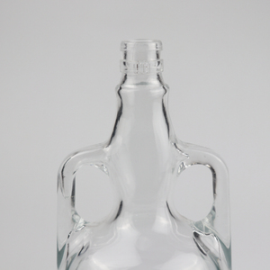 Mini bouteille en verre de forme spéciale 480ML, pour alcool, pour boissons, vin, Whisky, liquide, avec couvercle à vis, deux poignées, pour porte-bagages - Product Image 4