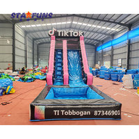 Nouveau design de toboggan aquatique gonflable Tik Tok avec piscine toboggan aquatique Tiktok toboggan aquatique gonflable pour piscine à vendre