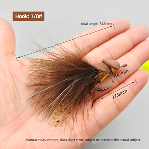 Esca <span class=keywords><strong>Artificiale</strong></span> <span class=keywords><strong>per</strong></span> Pesca a Mosca in Acciaio ad Alto Tenore di Carbonio Rinforzato con Gancio Galleggiante in Schiuma <span class=keywords><strong>per</strong></span> Luccio e <span class=keywords><strong>Spigola</strong></span> - Product Image 2