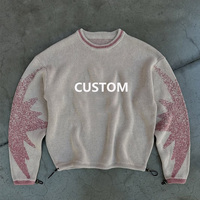 Créez votre tenue en tricot : pull en coton doux, mode urbaine, unisexe, pour homme et femme, style oversize, pull confortable.