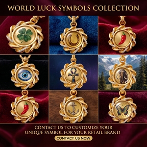 Colgante de Trébol de Cuatro Hojas para la Suerte y el Éxito |   Amuleto de Trébol de Moda 2026 para el Día de San Patricio |   Accesorios de Joyería DIY al por Mayor - Product Image 6