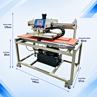 Nouvelle presse à chaud hydraulique double station 40x60cm avec table coulissante double, écran tactile LCD numérique, semi-automatique pour T-shirts
