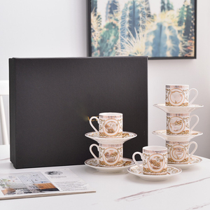 Juego de 6 Tazas y Platos de Porcelana Fina de Estilo Europeo a Bajo Precio - Product Image 1