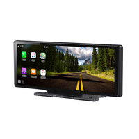 Nueva Cámara para Coche de 10.26 Pulgadas con Doble Lente 1080P, Cámara Trasera 4K, Carplay Inalámbrico, Estéreo Portátil para el Tablero, Grabadora de Video para Android Auto