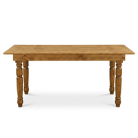 Table de ferme en pin massif en gros avec pieds détachables, couleur personnalisable, pour banquets, mariages, hôtels et cafés