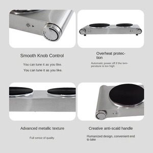 2500W Có Thể Điều Chỉnh Nhiệt Độ Hai Đầu Đốt Bếp Điện Tấm Nóng Nồi - Product Image 4