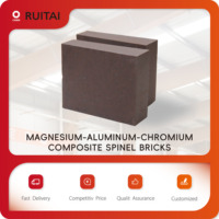 Brique de spinelle magnésium-aluminium-chrome en ciment alumineux certifiée CE, haute stabilité thermique pour four industriel