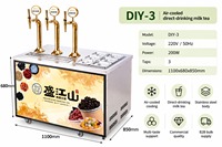 Distributeur de thé aux perles DIY à 3 robinets, machine commerciale automatique de vente de thé au lait, 3 saveurs