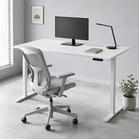 Bureau électrique moderne modulaire et silencieux, réglable en hauteur, inférieur à 50 dB, ergonomique, pour le travail à domicile ou au bureau