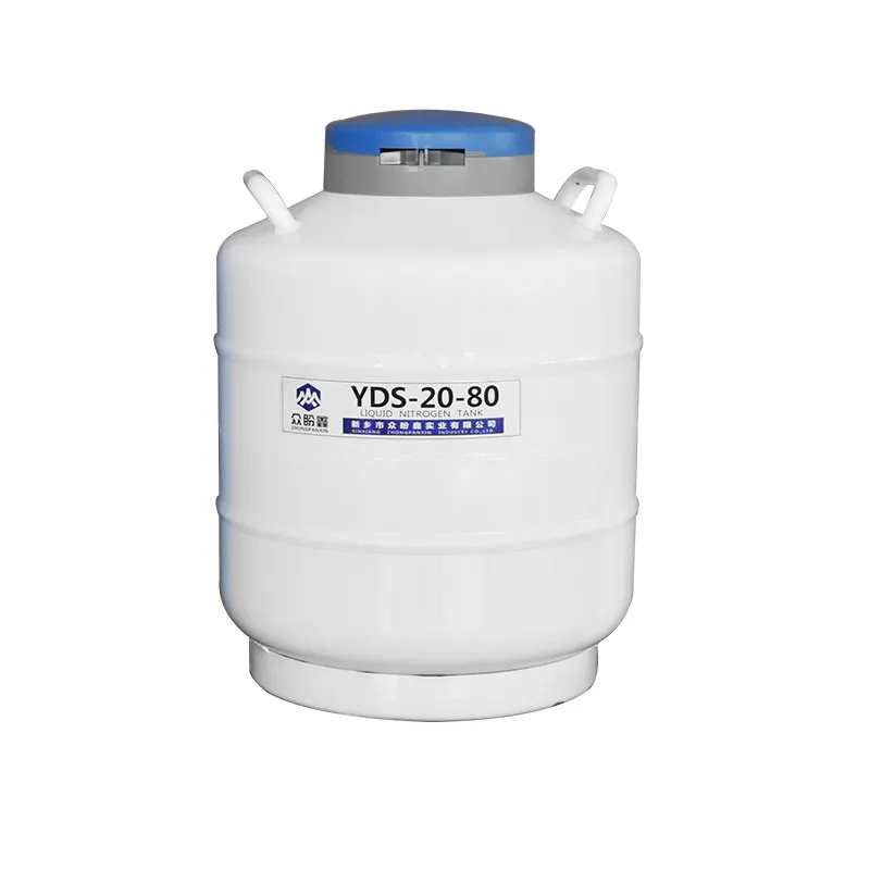ZPX Filling Liquid N2 Cryogenic Storage Container Liquid Nitrogen 20L 80mm caliber Dewar