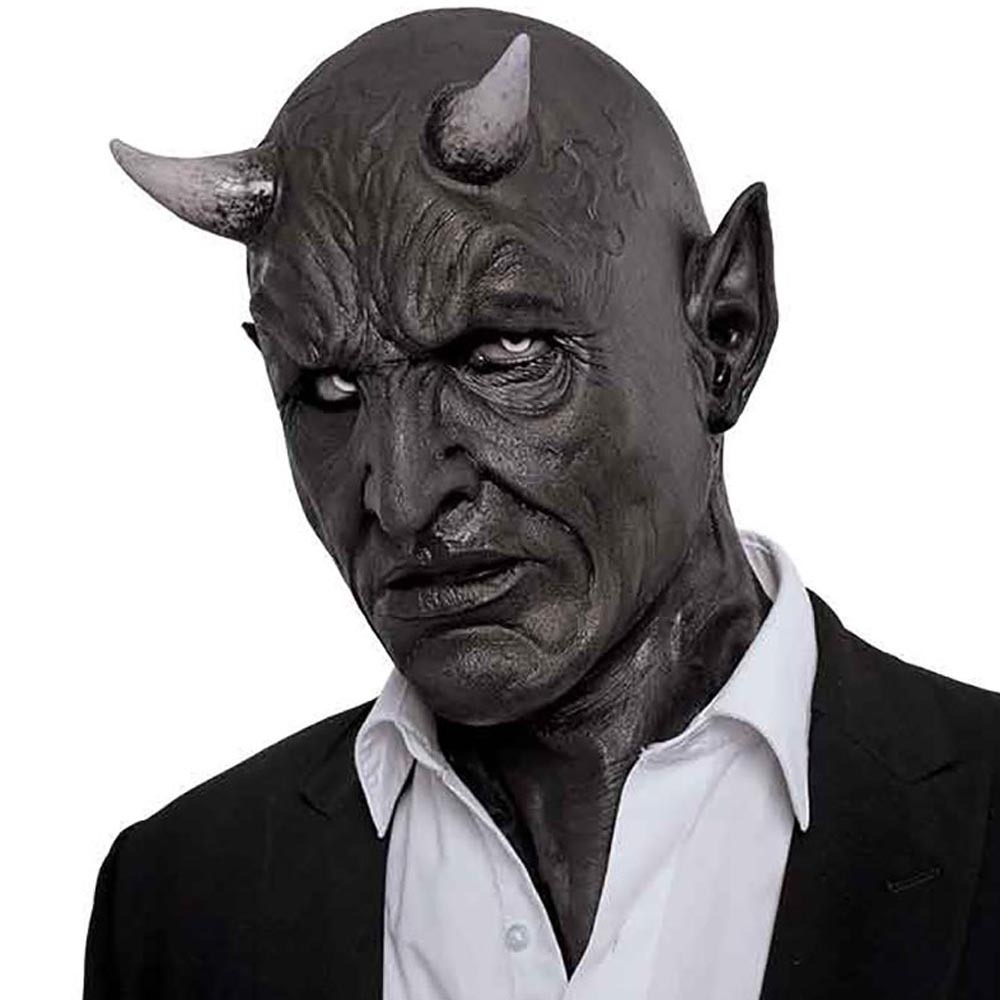 Máscara de terror de Halloween de 3 caras, máscara de Halloween súper suave y espeluznante, disfraz de demonio malvado, disfraz de terror Challenge Máscara de terror de Halloween de 3 caras, máscara de Halloween súper suave y espeluznante, disfraz de demonio malvado, disfraz de terror Challenge