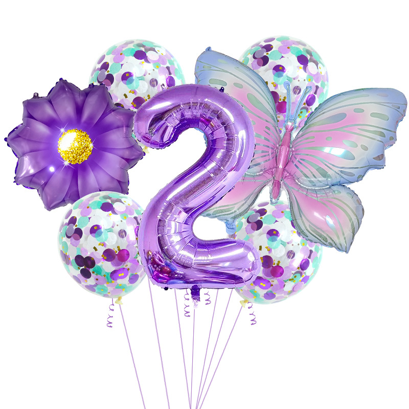 Set di farfalle rosa e viola 2
