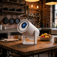 Projecteur intelligent Android 14 JUNUO TURN1 pour cinéma maison - LCD 720P à courte focale avec haut-parleurs intégrés, mini-projecteur portable
