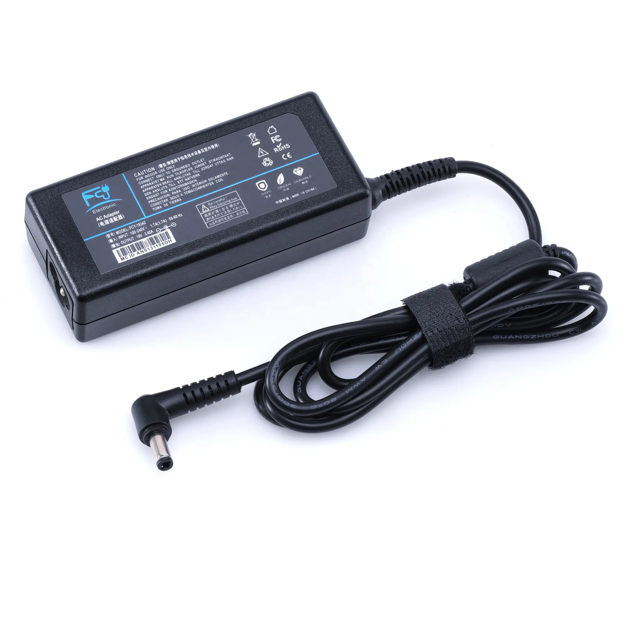 19V 3.42A Laptop Charger 65W AC Power Adapter Replacement For Toshiba/Acer/HP/Lenovo/Gateway/LG/Samsung/Monitors/Chromebook