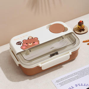 Hot Selling Large Capacity Divided <b>Lunch</b> <b>Box</b> Student Cartoon Panda School <b>Lunch</b> <b>Box</b> Work Microwave Oven Bento <b>Box</b> - Product Image 6