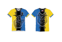 Camisetas Personalizadas Sublimadas para Hombre, 100% Poliéster, Impresión Completa, MOQ Bajo, Entrega Rápida, Fábrica de la Feria de Cantón