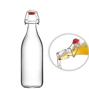 1000ml Flip Lock Glass Beer Bottle Milk Bottle 1000ml <strong>1</strong> <strong>Litre</strong> Botellas Swing Top Lids - Product Image 3