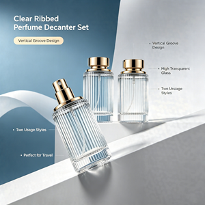 Wholesale Custom Logo 30ml Custom Color Luxury Vertical Stripes Glass Spray Bottle For Custom Perfume Bottle - Product Image 6