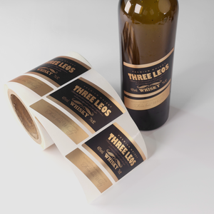 Chất Lượng Cao Tùy Chỉnh In Vinyl Cocktail <span class=keywords><strong>Vodka</strong></span> Chai Thủy Tinh Nhãn Dập Nổi Lá Vàng Không Thấm Nước Dính Nhãn Bao Bì - Product Image 6