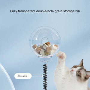 Petop Factory Juguete para Gatos: Bola Dispensadora de Comida Lenta con Resorte, Limpieza Dental, Duradero y Giratorio para Premios - Product Image 5
