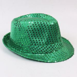Sombrero de Moda Estilo Hip-Hop con Lentejuelas para Actuaciones, Baile, Niños y Adultos, Sombrero Fedora Elegante y Moderno para Niños - Product Image 5