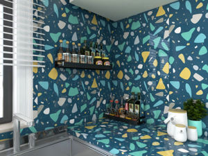 <span class=keywords><strong>Autocollant</strong></span> de carrelage de cuisine imperméable à l'huile UDK 60 cm, <span class=keywords><strong>vinyle</strong></span> auto-adhésif, autocollants en feuille métallique pour comptoir de cuisine, <span class=keywords><strong>armoire</strong></span> - Product Image 5