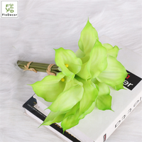 Buket Bunga Calla Lily Plastik Berkualitas Tinggi, Sentuhan Realistis, Bunga Artificial Putih untuk Dekorasi Pernikahan, Pesta, Rumah, dan Centerpiece Meja