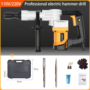 Martillo <span class=keywords><strong>Demoledor</strong></span> Eléctrico de Trabajo Pesado 110V/220V, 2400W de Alta Potencia para Romper Concreto y Demolición de Muros, Juego de <span class=keywords><strong>Rotomartillo</strong></span> de Impacto - Product Image 3