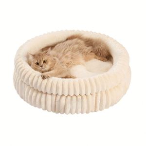 Comfortable Modern Solid <b>Plush</b> Raised Thickened Dog & <b>Cat</b> Bed Removable Washable Memory Foam All Seasons Use - Product Image 5