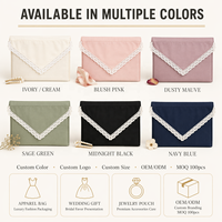 Sac à vêtements en coton et lin avec logo brodé rouge personnalisé, sac à main de luxe pour mariage avec dentelle, sac à poussière pour emballer des t-shirts