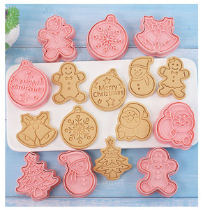 8 pièces/ensemble noël 3D <span class=keywords><strong>emporte</strong></span>-pièce ensemble moule Biscuit <span class=keywords><strong>Kit</strong></span> De Assar ménage qualité alimentaire cuisson Cookie timbre - Product Image 3